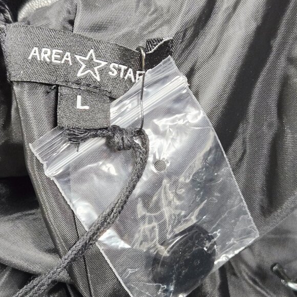 NEW AREA STARS BLACK FAUX LEATHER CROPPED LIGHTWEIGHT JACKET SIZE LARGE - Picture 9 of 14